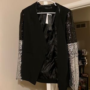 New blazer with sequin sleeves